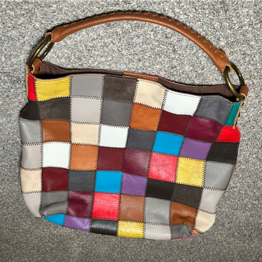 Multicolor Patchwork hobo bag - image 3
